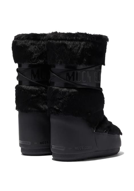 icon faux fur boots woman black MOON BOOT | 80D1408900N001